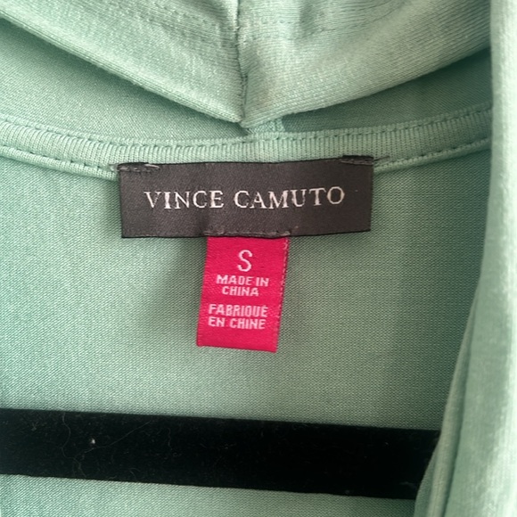 Vince Camuto mint green faux wrap shirt - Picture 2 of 5